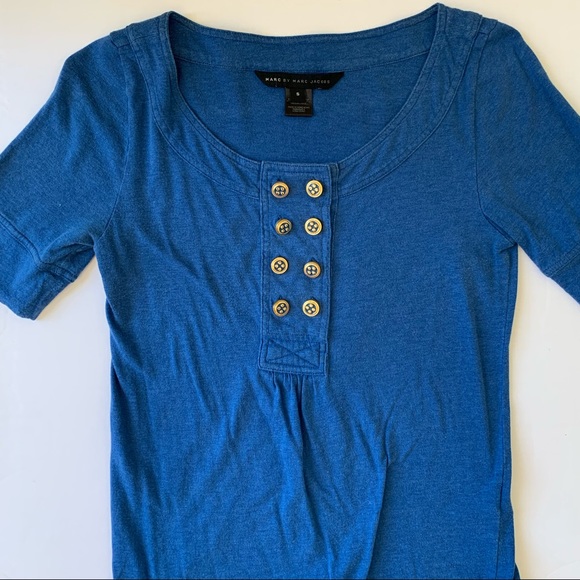 Marc by Marc Jacobs Blue Button Top - Picture 8 of 8